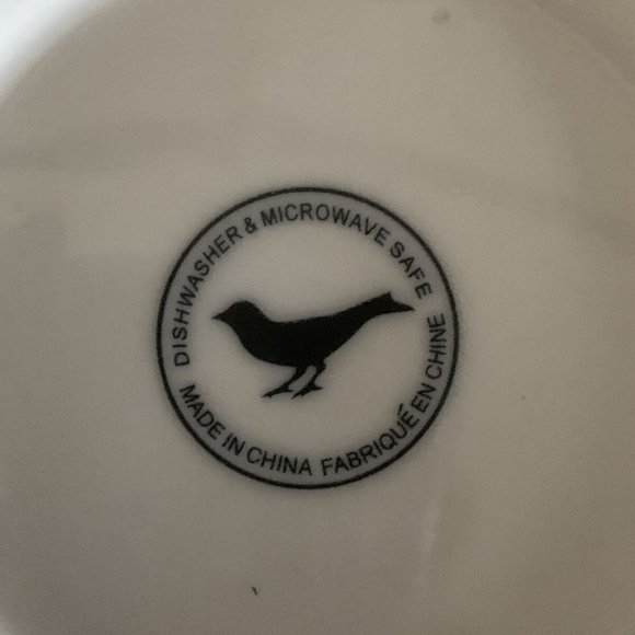 Anthropologie MONOGRAM -T Mug 14oz Shaving Style Ivory Black Letter Initial GIFT - Picture 5 of 6